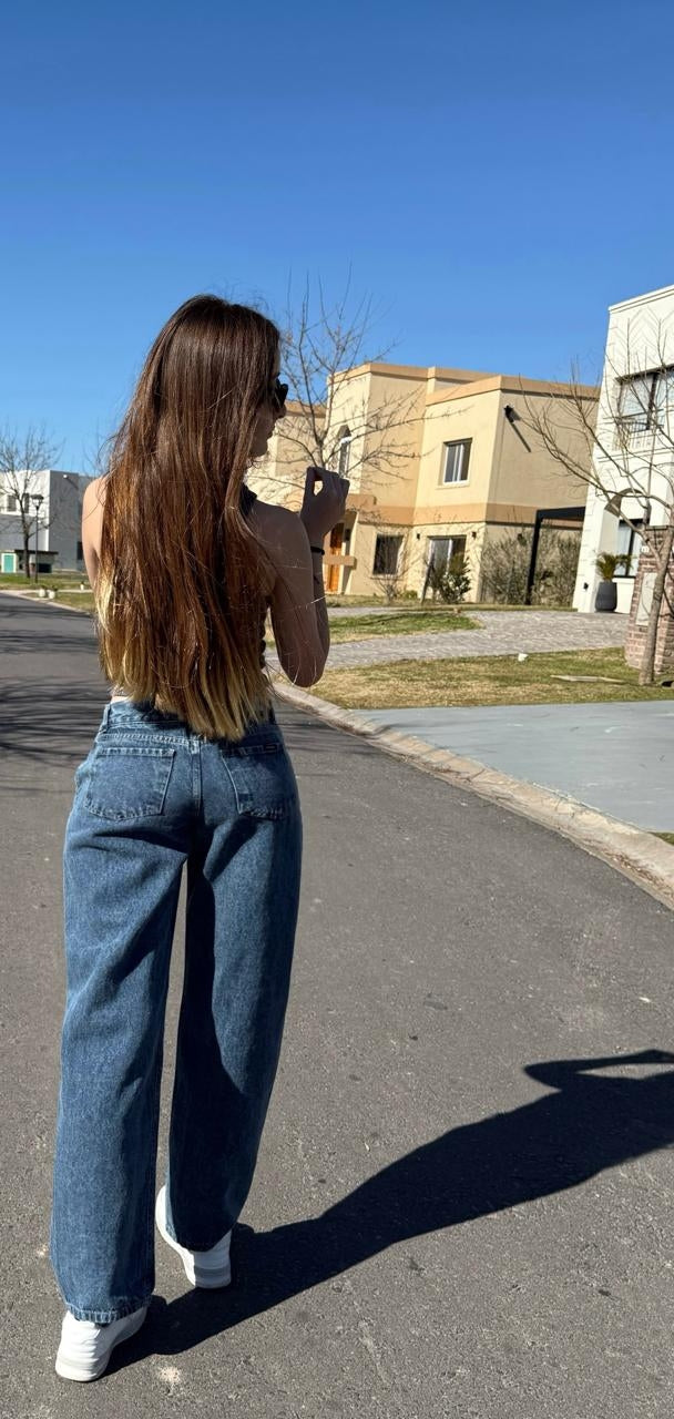 Jean Mom Fit – Clásico Tiro Alto