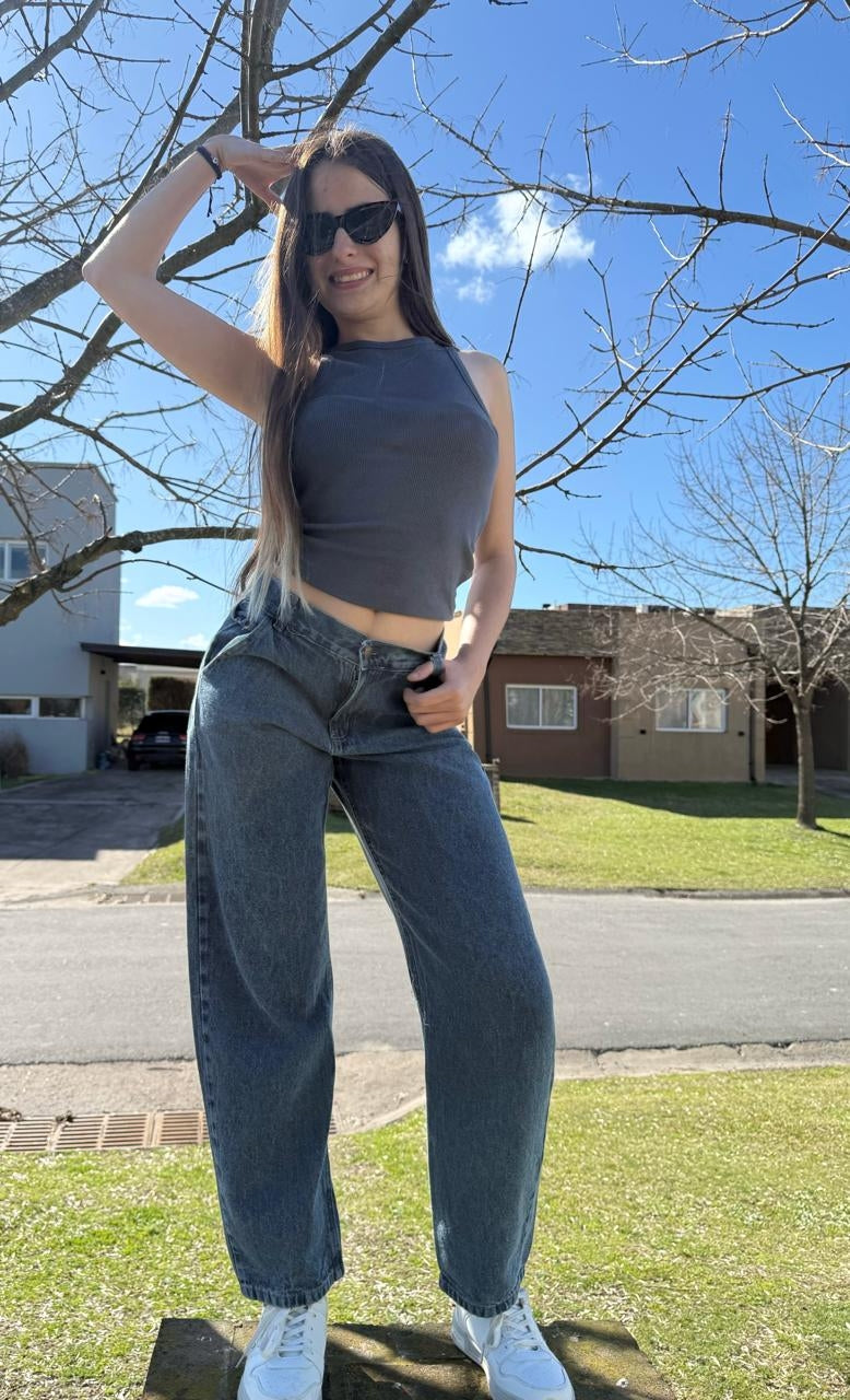 Jean Mom Fit – Clásico Tiro Alto