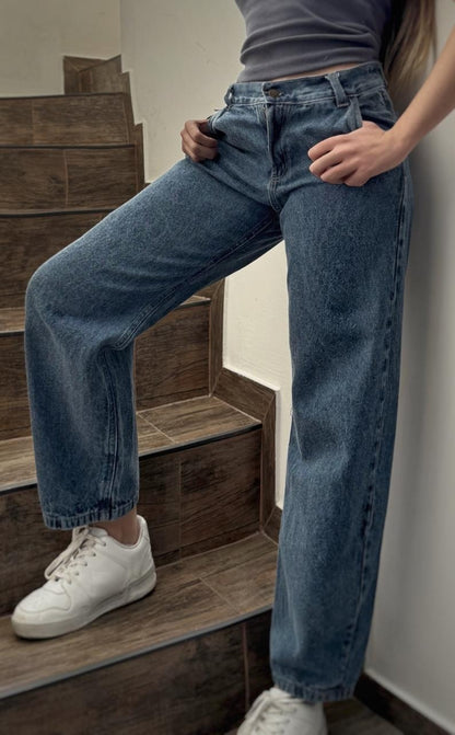 Jean Mom Fit – Clásico Tiro Alto